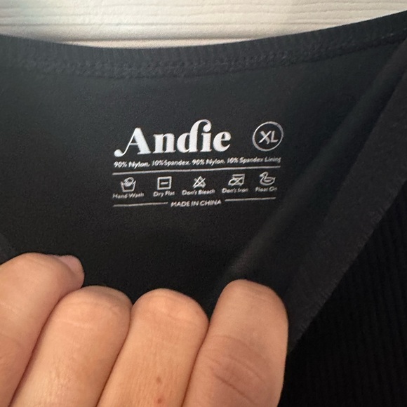 Andie black ribbed swimsuit - Picture 4 of 5